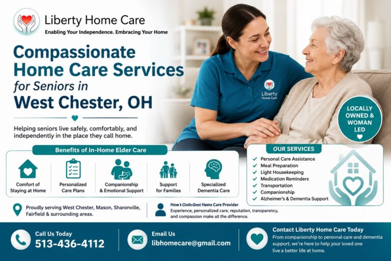 Compassionate home care services for seniors in West Chester OH by Liberty Home Care