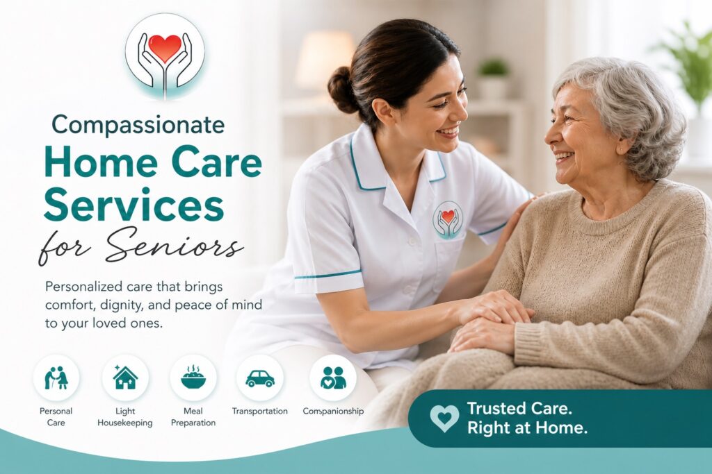 compassionate home care services for seniors in west chester ohio caregiver assisting elderly woman at home