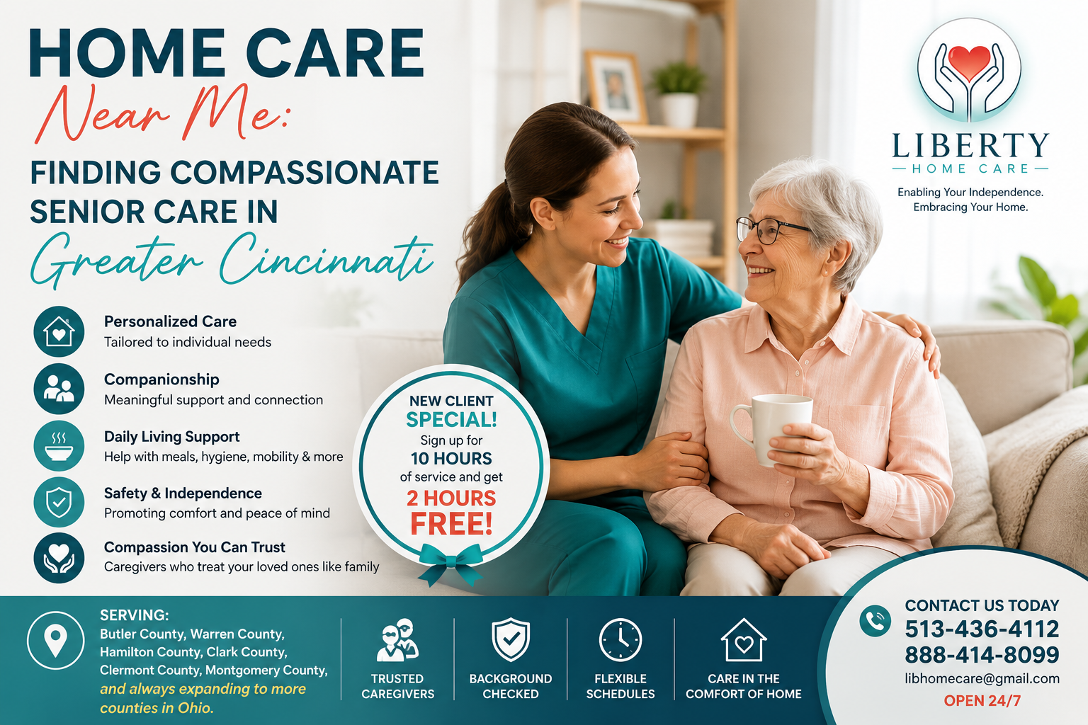 Home care near me in Greater Cincinnati with compassionate senior care